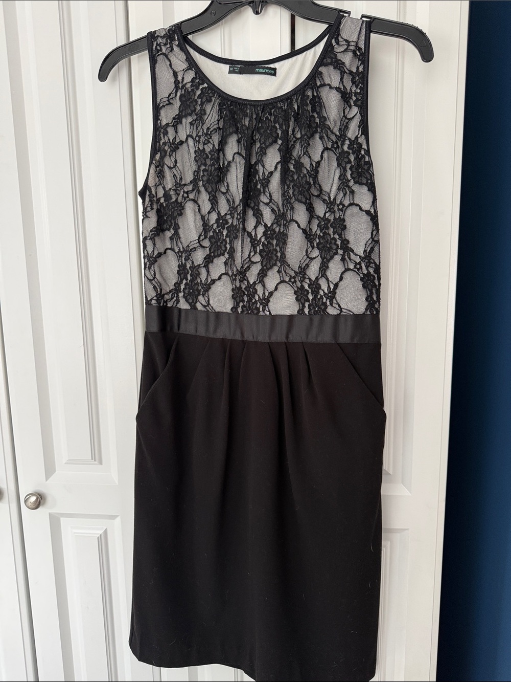 Maurices Black Lace-Overlay Sleeveless Sheath Dress